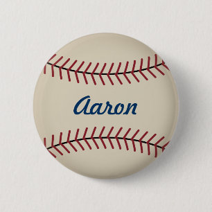 Badge Rond 5 Cm Bouton de baseball sportif vintage personnalisé
