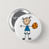 Badge Rond 5 Cm Bouton de basket-ball de sport (Devant & derrière)