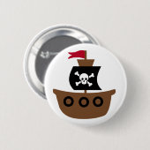 Badge Rond 5 Cm Bouton de bateau de pirate (Devant & derrière)