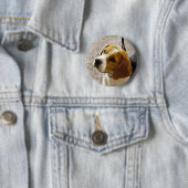 Badge Rond 5 Cm Bouton de beagle (En situation)