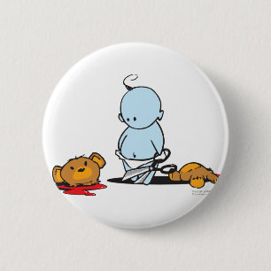 Badge Rond 5 Cm Bouton de bébé bleu