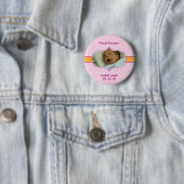 Badge Rond 5 Cm Bouton de bébé de fille de photo "de préparation (En situation)