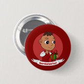 Badge Rond 5 Cm Bouton de bébé de Noël mignon (Devant & derrière)
