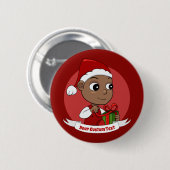 Badge Rond 5 Cm Bouton de bébé de Noël mignon (Devant & derrière)