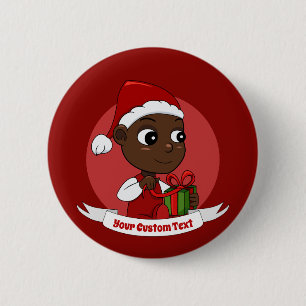 Badge Rond 5 Cm Bouton de bébé de Noël mignon