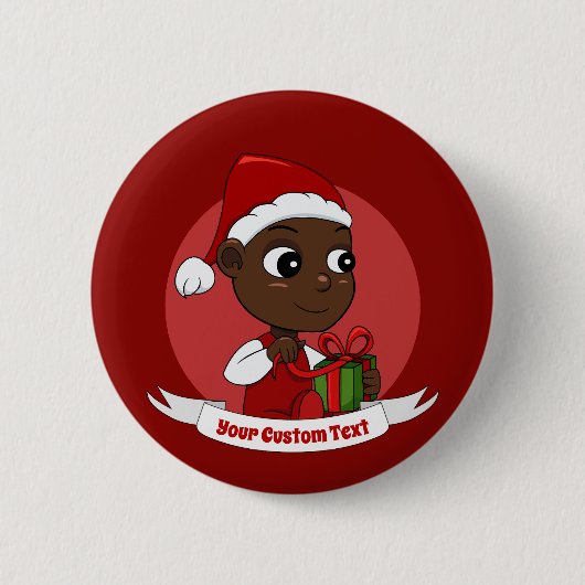 Badge Rond 5 Cm Bouton de bébé de Noël mignon (Devant)