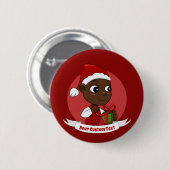 Badge Rond 5 Cm Bouton de bébé de Noël mignon (Devant & derrière)