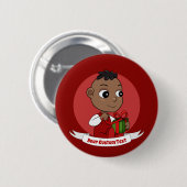 Badge Rond 5 Cm Bouton de bébé de Noël mignon (Devant & derrière)