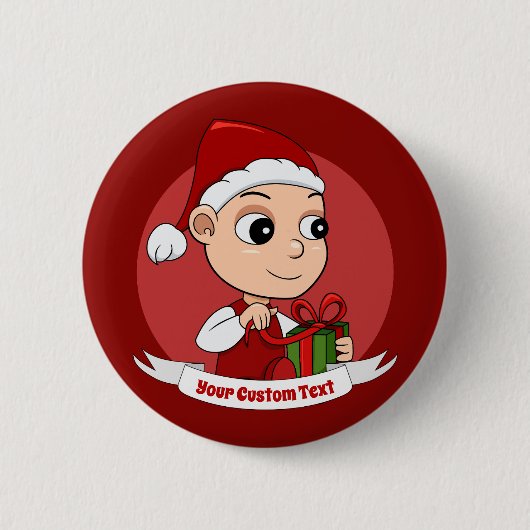 Badge Rond 5 Cm Bouton de bébé de Noël mignon (Devant)