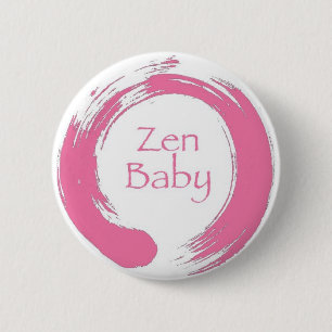 Badge Rond 5 Cm Bouton de bébé de zen