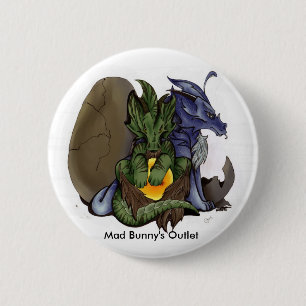 Badge Rond 5 Cm Bouton de bébés de dragon