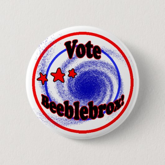 Badge Rond 5 Cm Bouton de Beeblebrox de vote (Devant)