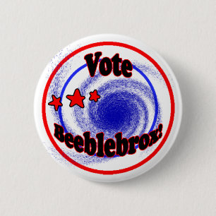 Badge Rond 5 Cm Bouton de Beeblebrox de vote
