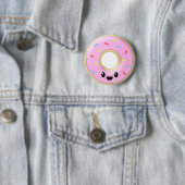 Badge Rond 5 Cm Bouton de beignet (En situation)