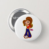 Badge Rond 5 Cm Bouton de Bélier (Devant & derrière)
