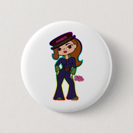 Badge Rond 5 Cm Bouton de Bélier (Devant)