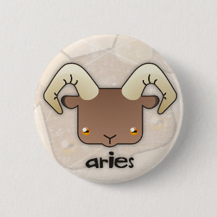Badge Rond 5 Cm Bouton de Bélier