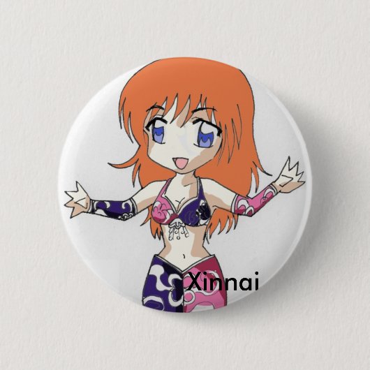 Badge Rond 5 Cm Bouton de BellyDancer (Devant)