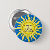 Badge Rond 5 Cm Bouton de bénédictions de soleil (Devant & derrière)