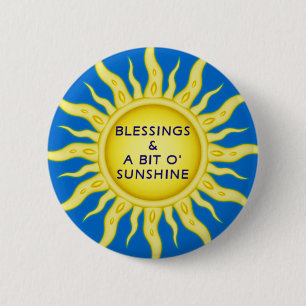 Badge Rond 5 Cm Bouton de bénédictions de soleil