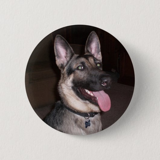 Badge Rond 5 Cm Bouton de berger allemand (Devant)