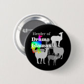 Badge Rond 5 Cm Bouton de berger de lama de drame (Devant & derrière)