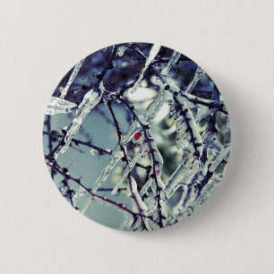 Badge Rond 5 Cm Bouton de Berry congelé
