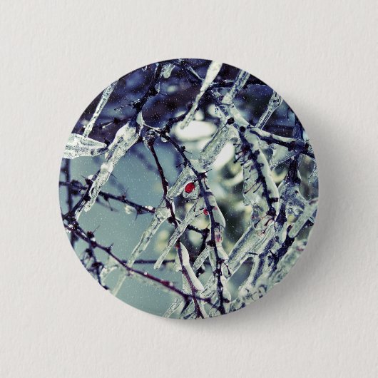 Badge Rond 5 Cm Bouton de Berry congelé (Devant)