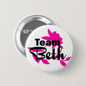 Badge Rond 5 Cm Bouton de Beth d'équipe (Devant & derrière)
