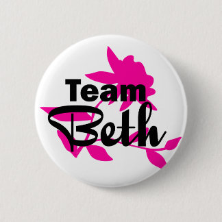 Badge Rond 5 Cm Bouton de Beth d'équipe