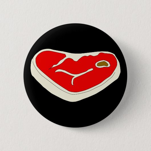 Badge Rond 5 Cm Bouton de bifteck (Devant)