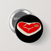 Badge Rond 5 Cm Bouton de bifteck (Devant & derrière)