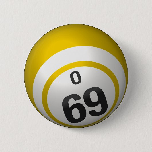 Badge Rond 5 Cm Bouton de bingo-test d'O 69 (Devant)
