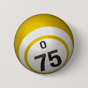 Badge Rond 5 Cm Bouton de bingo-test d'O 75