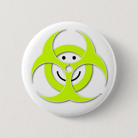 Badge Rond 5 Cm Bouton de Biohazard de visage (Devant)