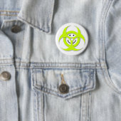 Badge Rond 5 Cm Bouton de Biohazard de visage (En situation)