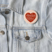 Badge Rond 5 Cm Bouton de bisou doux (En situation)