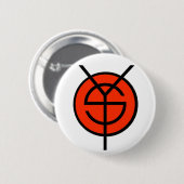 Badge Rond 5 Cm Bouton de blanc de YOS (Devant & derrière)