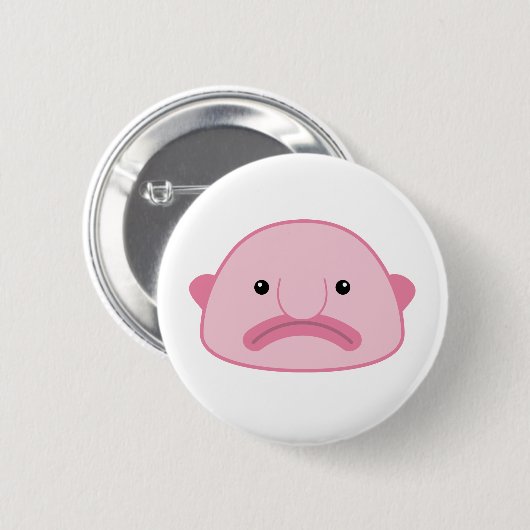 Badge Rond 5 Cm Bouton de Blobfish (Devant & derrière)