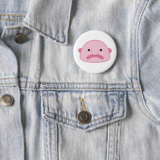 Badge Rond 5 Cm Bouton de Blobfish (En situation)