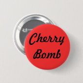 Badge Rond 5 Cm Bouton "de bombe de cerise" (Devant & derrière)
