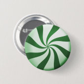 Badge Rond 5 Cm Bouton de bonbon de menthe verte et blanche (Devant & derrière)