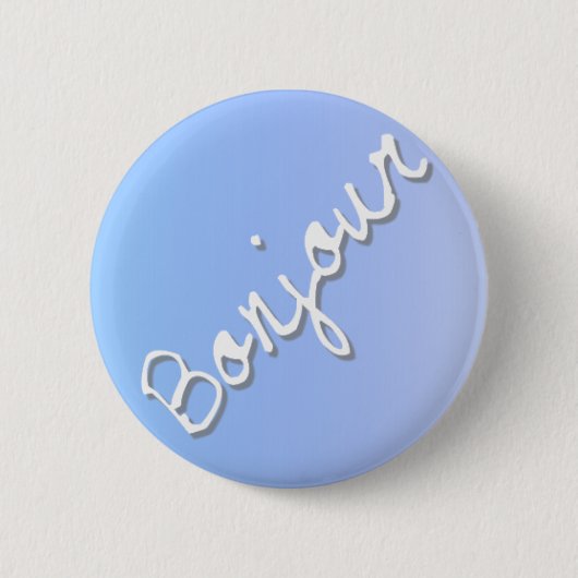 Badge Rond 5 Cm Bouton de Bonjour (Devant)