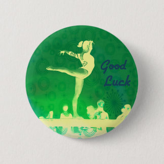 Badge Rond 5 Cm Bouton de bonne chance de gymnaste