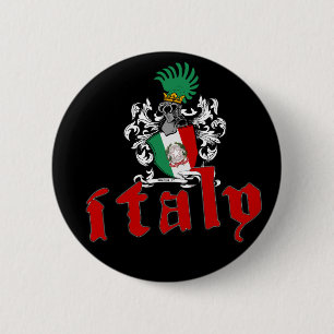 Badge Rond 5 Cm Bouton de bouclier de l'Italie