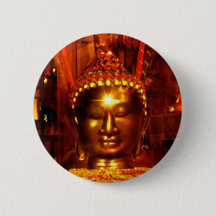 Badge Rond 5 Cm Bouton de Bouddha de méditation