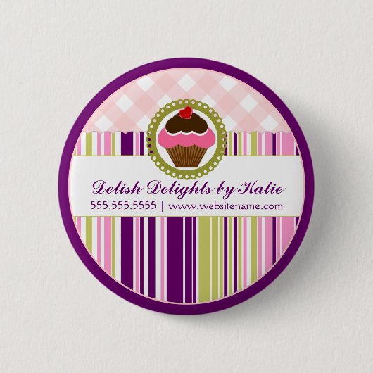 Badge Rond 5 Cm Bouton de boulangerie de petit gâteau (Devant)