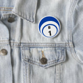 Badge Rond 5 Cm Bouton de boule de bingo-test de B1 (En situation)