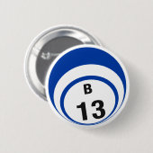 Badge Rond 5 Cm Bouton de boule du bingo-test B13 (Devant & derrière)