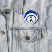 Badge Rond 5 Cm Bouton de boule du bingo-test B6 (En situation)